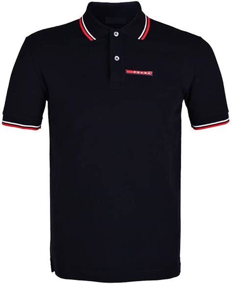 prada polo shirt black|Prada men's t shirts amazon.